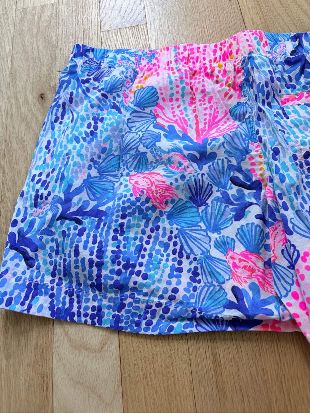 Lilly Pulitzer Skort Size Small Blue Pink Coastal Sea Life Print - Picture 5 of 6